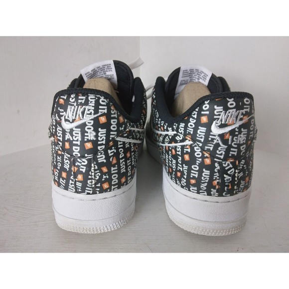 Nike Air Force 1 'Just Do It' Logo All Over Black A06296-001 Mens Size US 10 - Picture 6 of 9